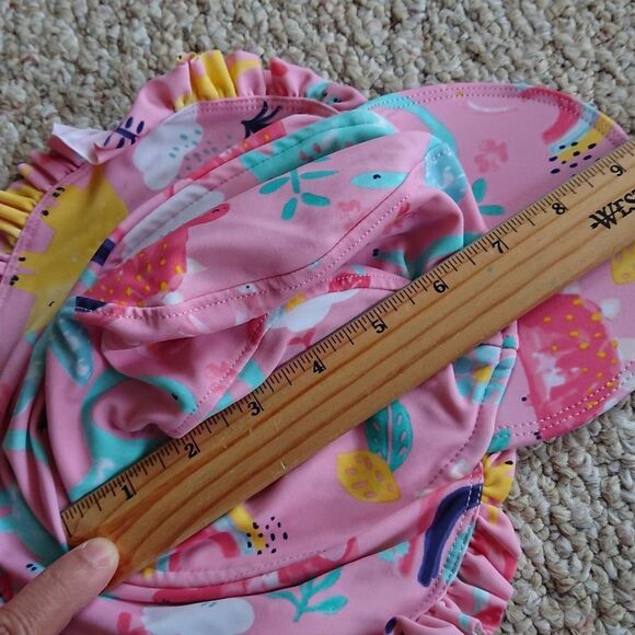 F&F Pink dinosaur Rainbow Summer Sun Cap Hats - Girls 3-4 years - Picture 8 of 8